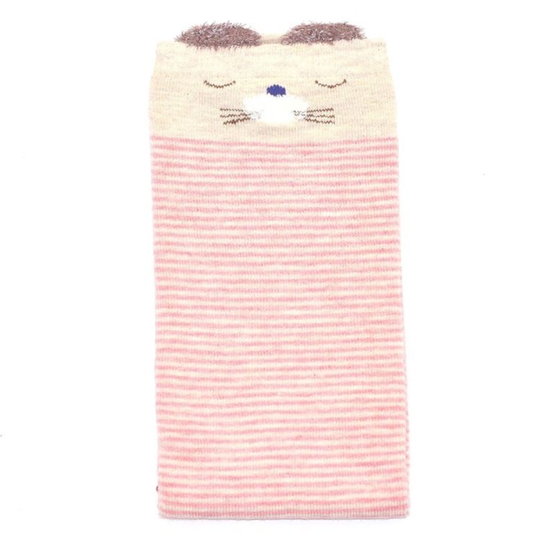 جوراب بچه گانه ساق بلند مدل d105pinkstriped