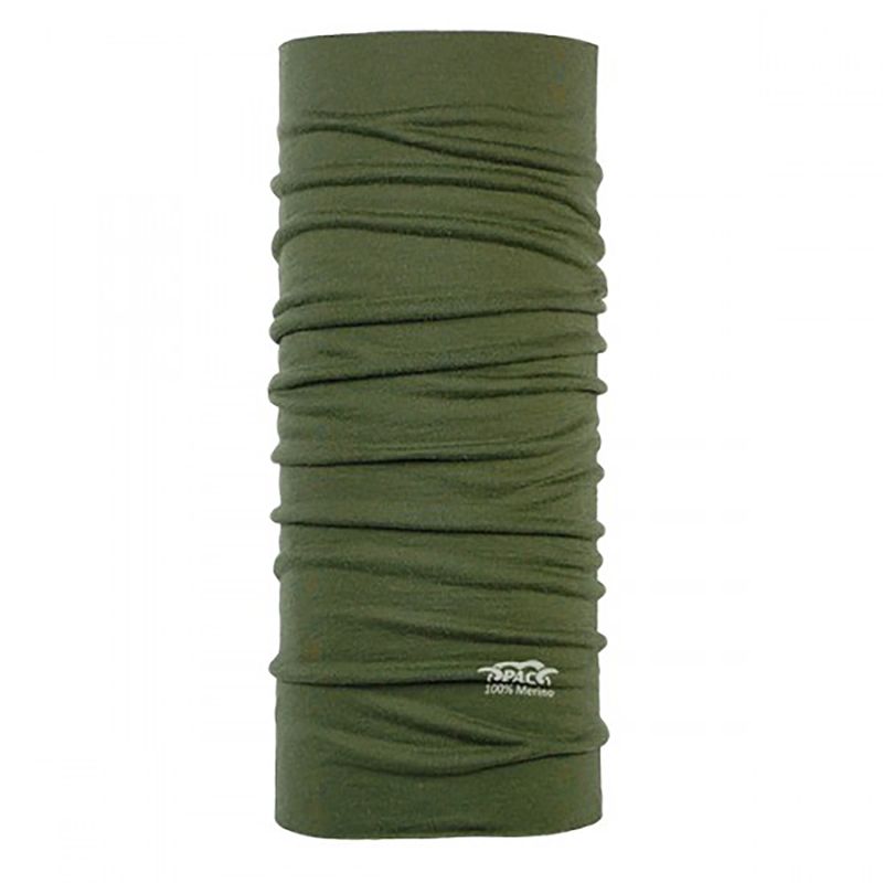 دستمال سر و گردن پک مدل merino wool olive