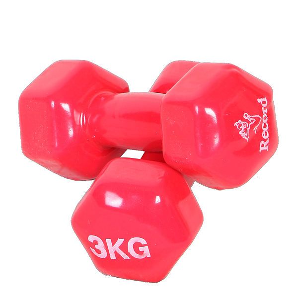 دمبل مدل dambel3kg روکش دار وزن 3 کیلوگرم بسته 2 عددی