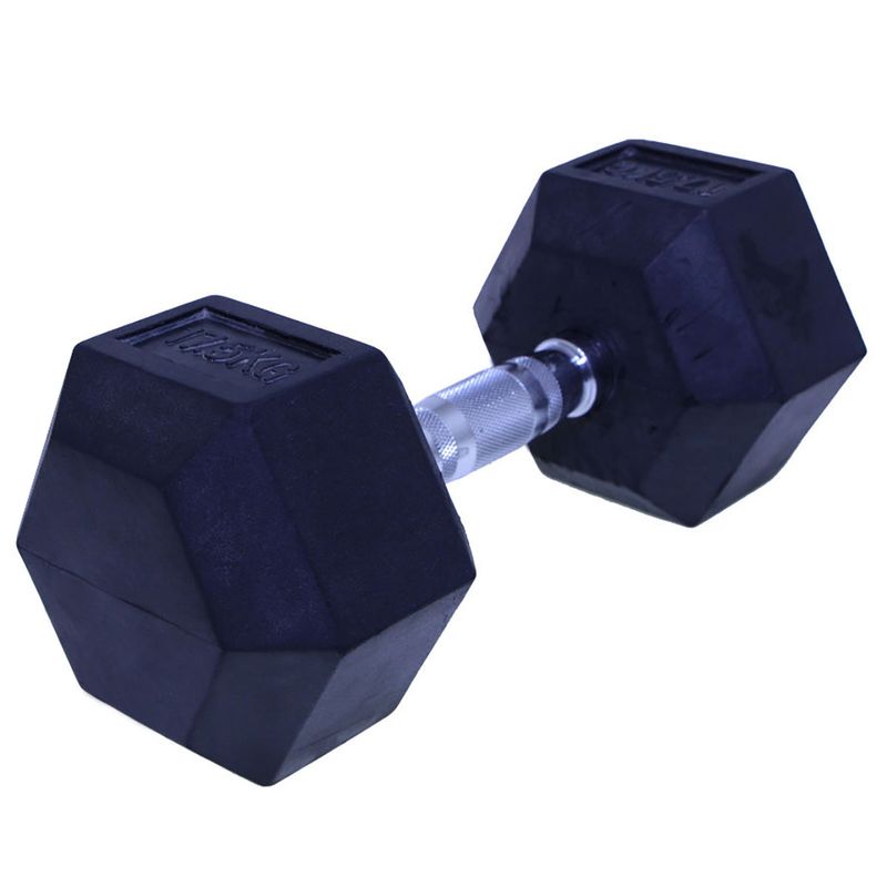 دمبل مدل rubber1706 وزن 17.5 کیلوگرم