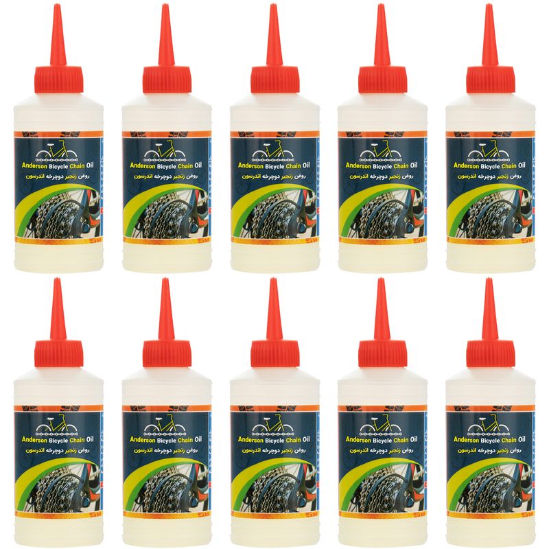 روغن زنجیر دوچرخه اندرسون مدل a200 حجم 80 میلی لیتر بسته 10 عددی