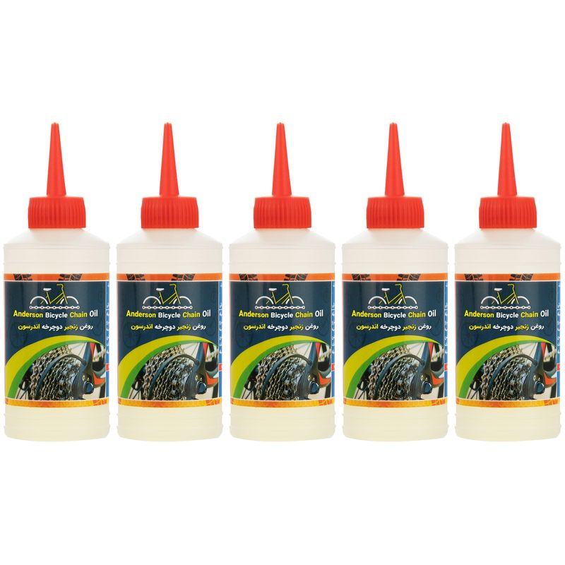 روغن زنجیر دوچرخه اندرسون مدل a200 حجم 80 میلی لیتر بسته 5 عددی