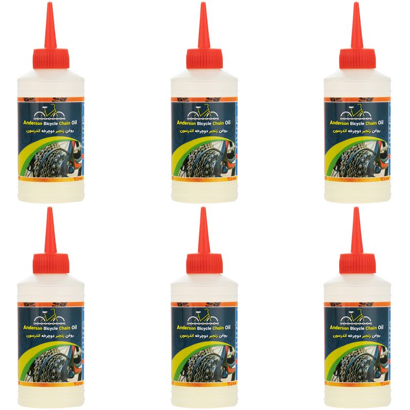 روغن زنجیر دوچرخه اندرسون مدل a200 حجم 80 میلی لیتر بسته 6 عددی
