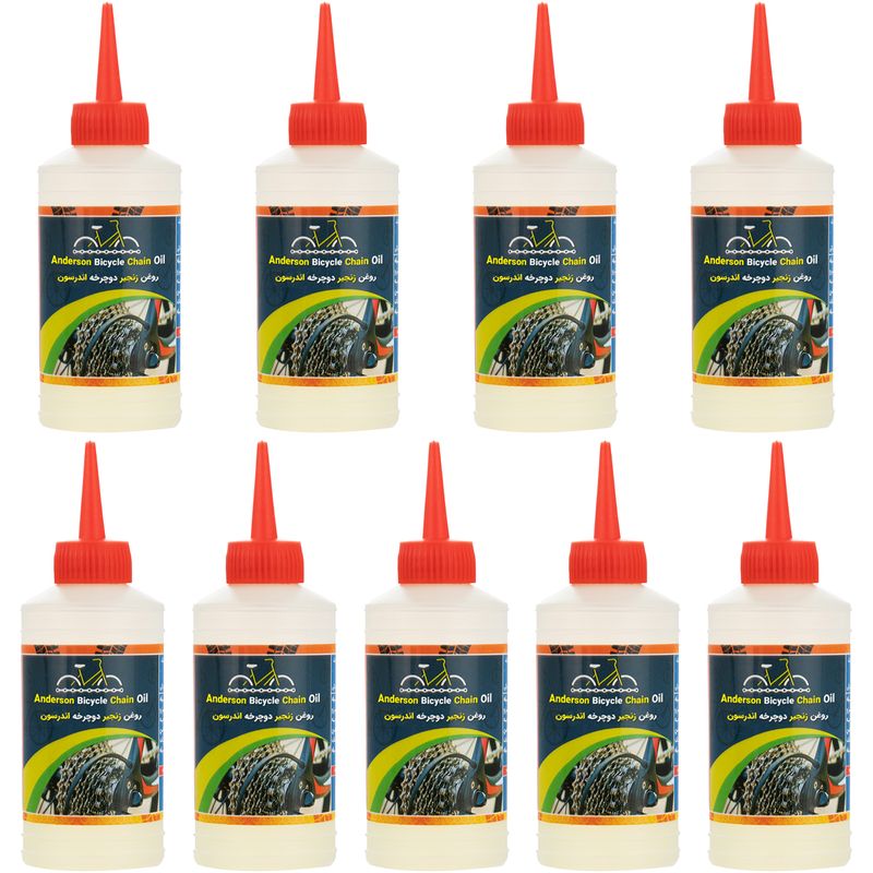 روغن زنجیر دوچرخه اندرسون مدل a200 حجم 80 میلی لیتر بسته 9 عددی