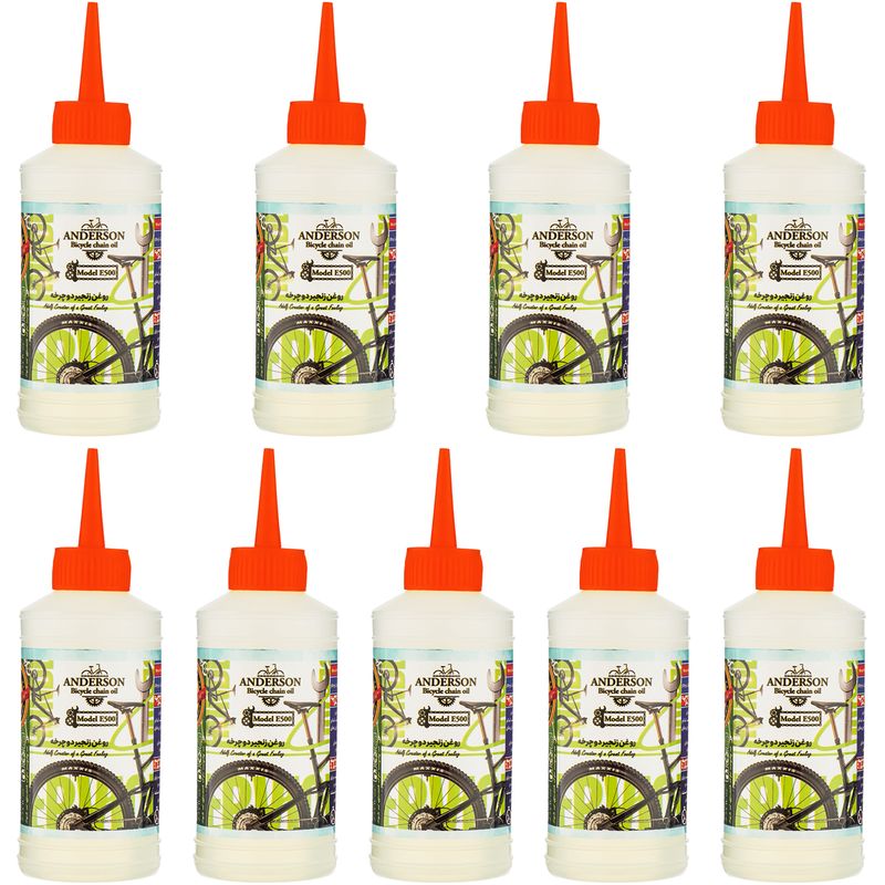 روغن زنجیر دوچرخه اندرسون مدل e500 حجم 80 میلی لیتر بسته 9 عددی