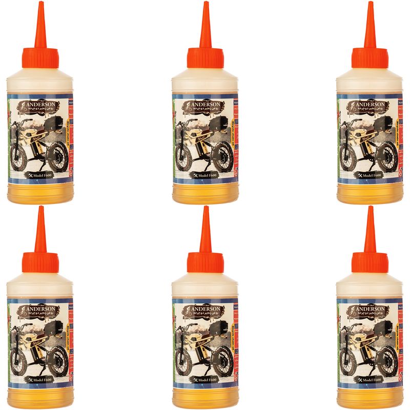 روغن زنجیر دوچرخه اندرسون مدل f600 حجم 80 میلی لیتر بسته 6 عددی