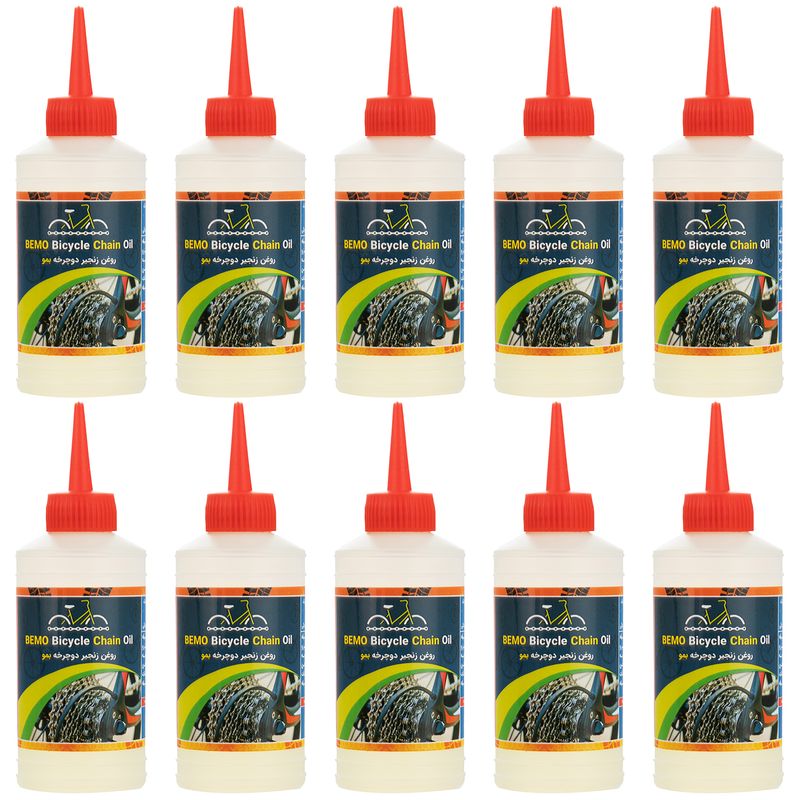 روغن زنجیر دوچرخه بمو مدل a200 حجم 80 میلی لیتر بسته 10 عددی
