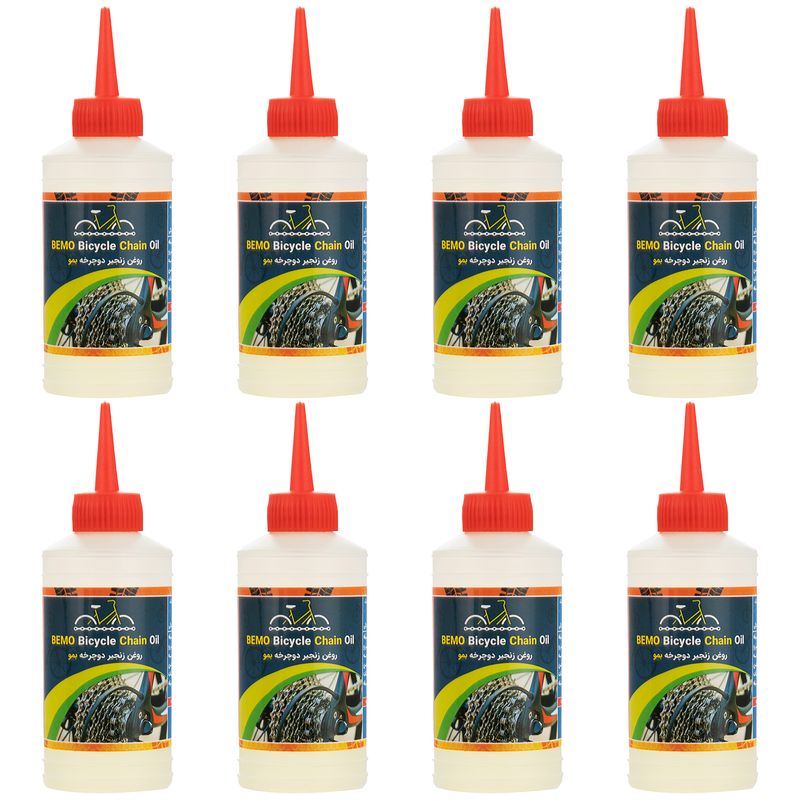 روغن زنجیر دوچرخه بمو مدل a200 حجم 80 میلی لیتر بسته 8 عددی