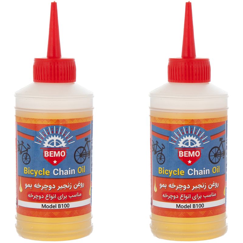 روغن زنجیر دوچرخه بمو مدل b100 حجم 80 میلی لیتر بسته 2 عددی