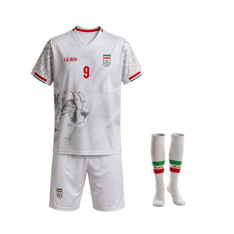 ست 3 تکه لباس ورزشی پسرانه مدل تیم ملی ایران طرح جام جهانی طارمی 2026