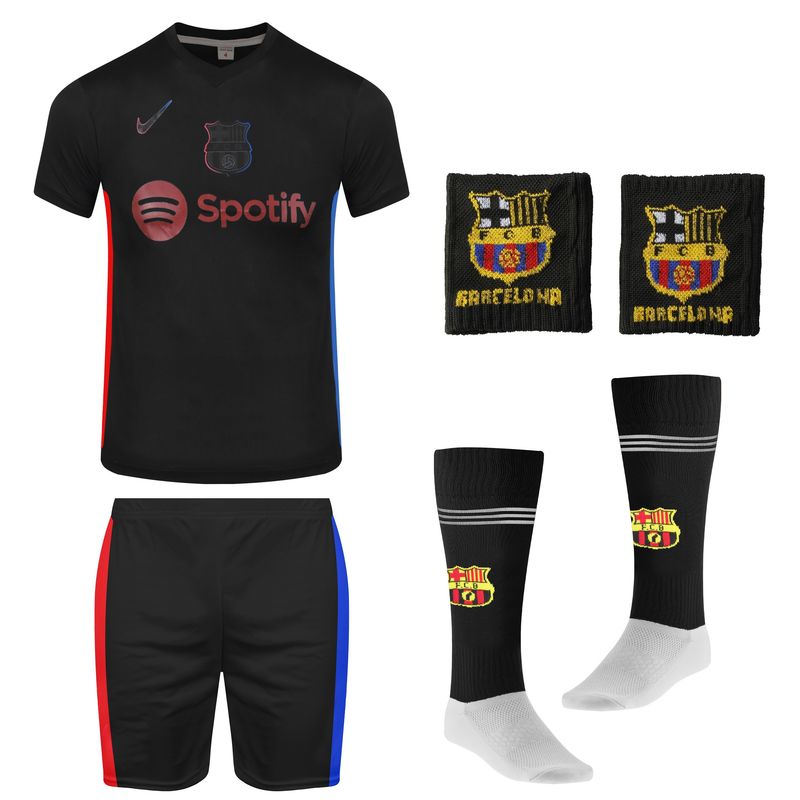 ست 5 تکه لباس ورزشی پسرانه مدل بارسلونا طرح یامال کد 2025 away