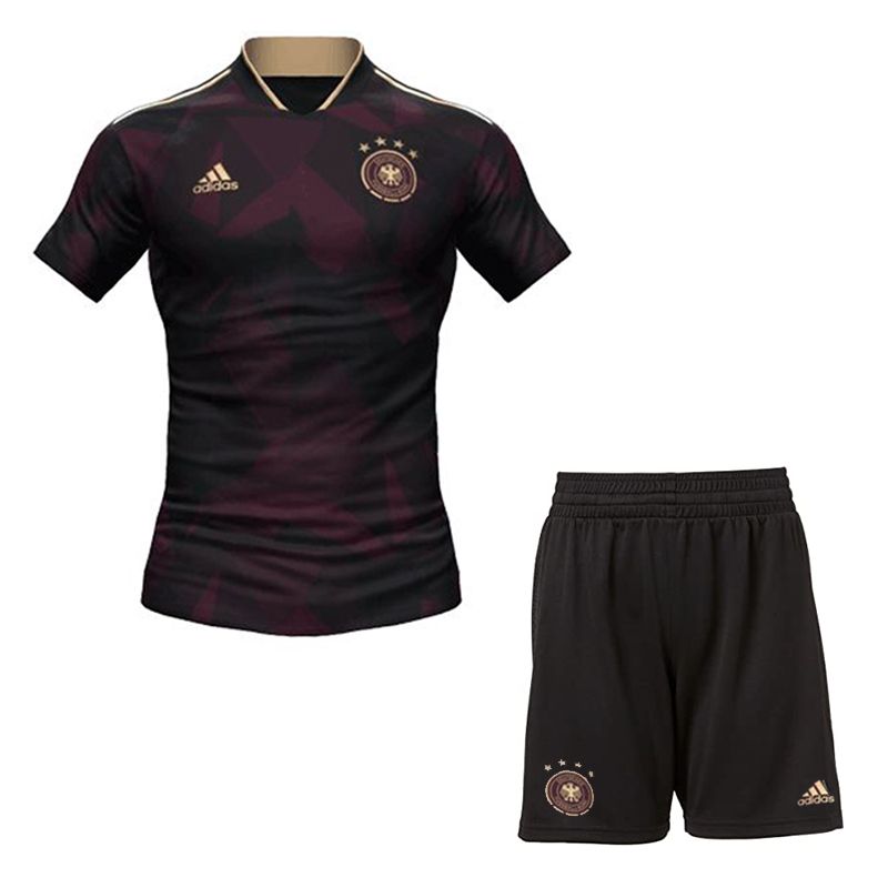ست تی شرت آستین کوتاه و شلوارک ورزشی مردانه مدل آلمان away 2022