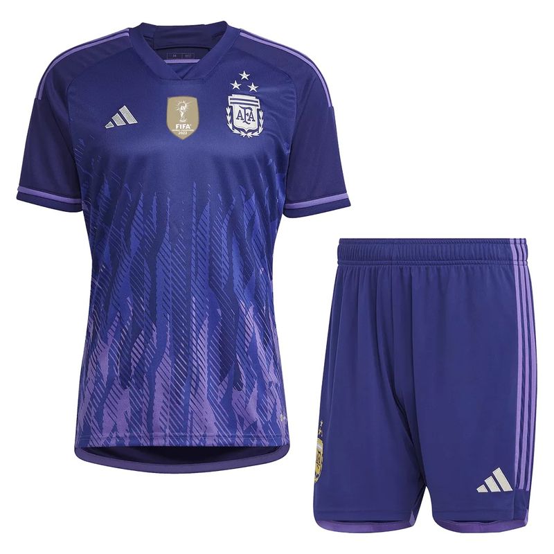 ست تی شرت و شلوارک ورزشی مردانه مدل آرژانتین away wc 2022