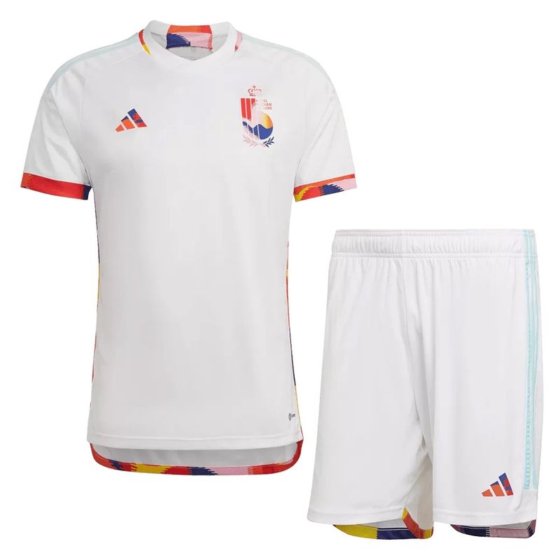 ست تی شرت و شلوارک ورزشی مردانه مدل بلژیک away wc2022