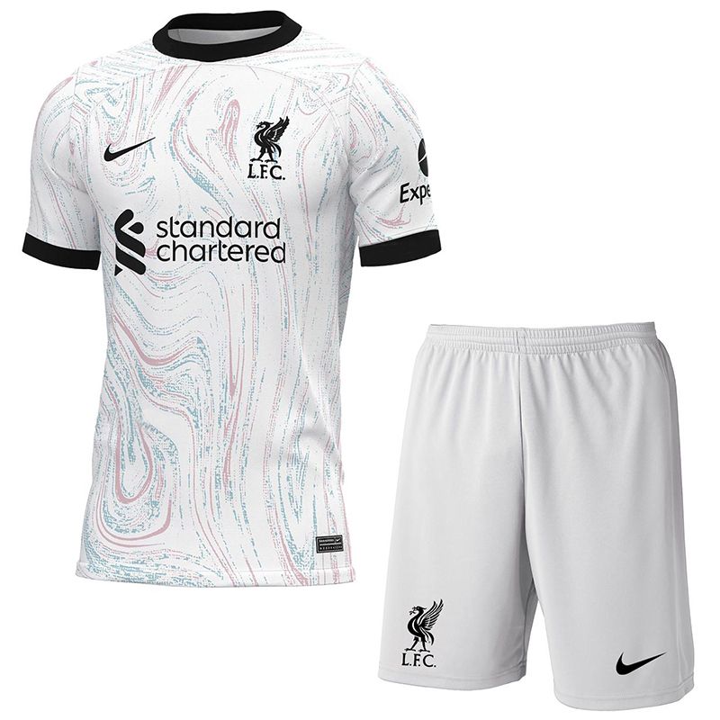 ست تی شرت و شلوارک ورزشی مردانه مدل لیورپول کد away 2023