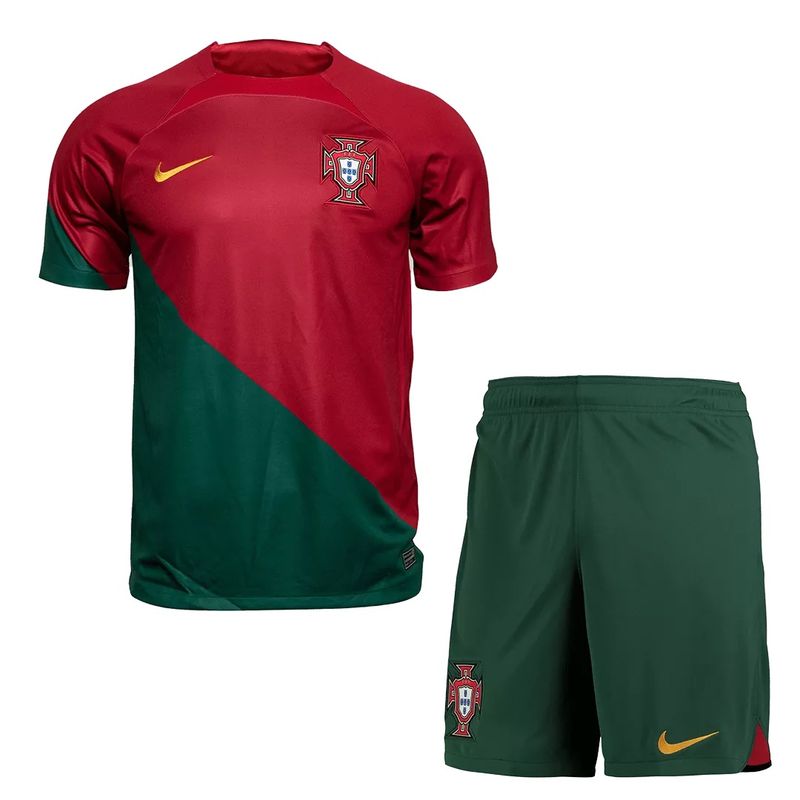 ست تی شرت و شلوارک ورزشی مردانه مدل پرتغال home wc 2022