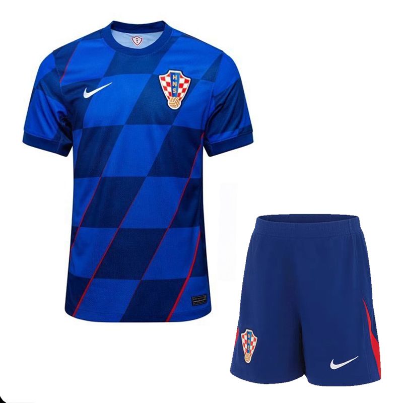 ست تی شرت و شلوارک ورزشی مردانه مدل کرواسی away 2024