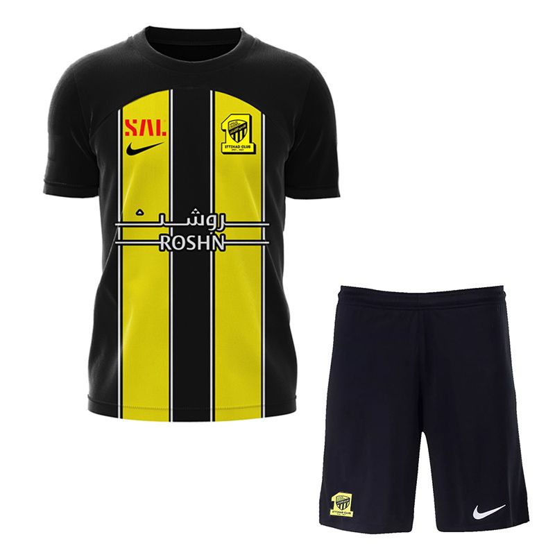 ست تیشرت و شلوارک ورزشی مردانه مدل الاتحاد عربستان home 2024