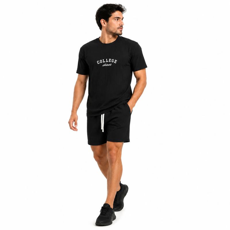 ست تی‌شرت آستین کوتاه و شلوارک ورزشی مردانه مدل casual
