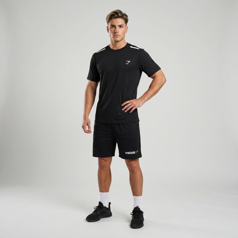 ست تی‌شرت آستین کوتاه و شلوارک ورزشی مردانه مدل utabsport_59