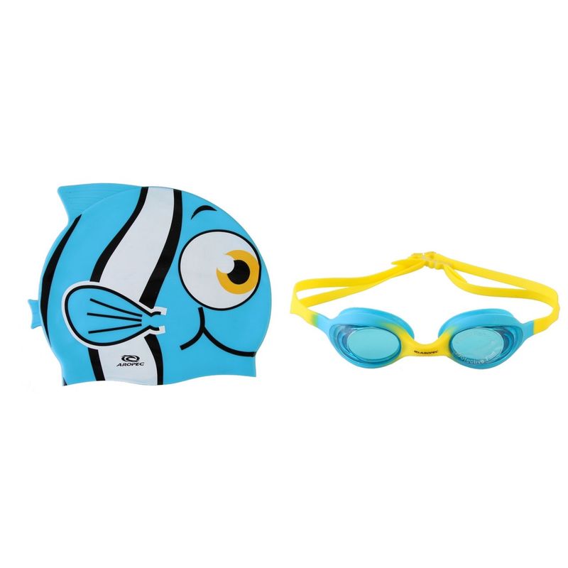 ست عینک و کلاه شنای بچه گانه آروپک مدل swim combo set