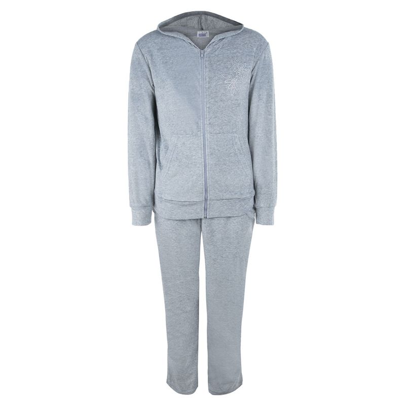 ست هودی و شلوار دخترانه مدل grey