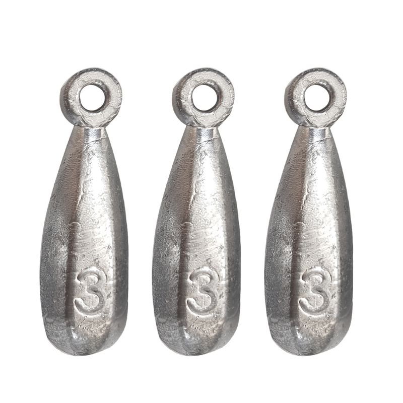 سرب ماهیگیری مدل اشکی کد 3 80g بسته 3 عددی