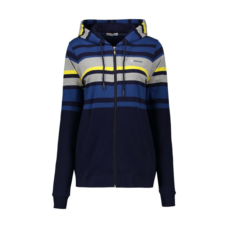 سویشرت ورزشی زنانه هالیدی مدل 804108 navy yellow
