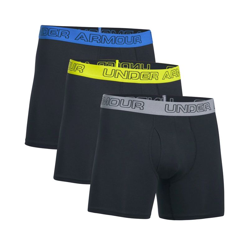 شورت ورزشی مردانه آندر آرمور مدل charged cotton stretch بسته 3 عددی