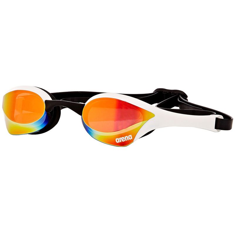 عینک شنا آرنا سری racing مدل cobra ultra mirror سفید سایز 4