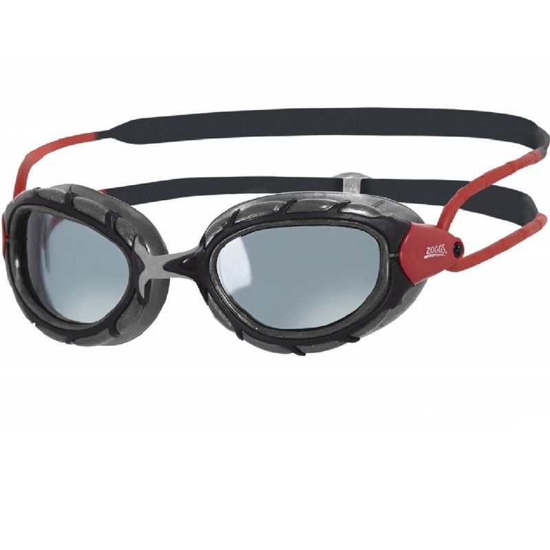 عینک شنای زاگز مدل predator red grey