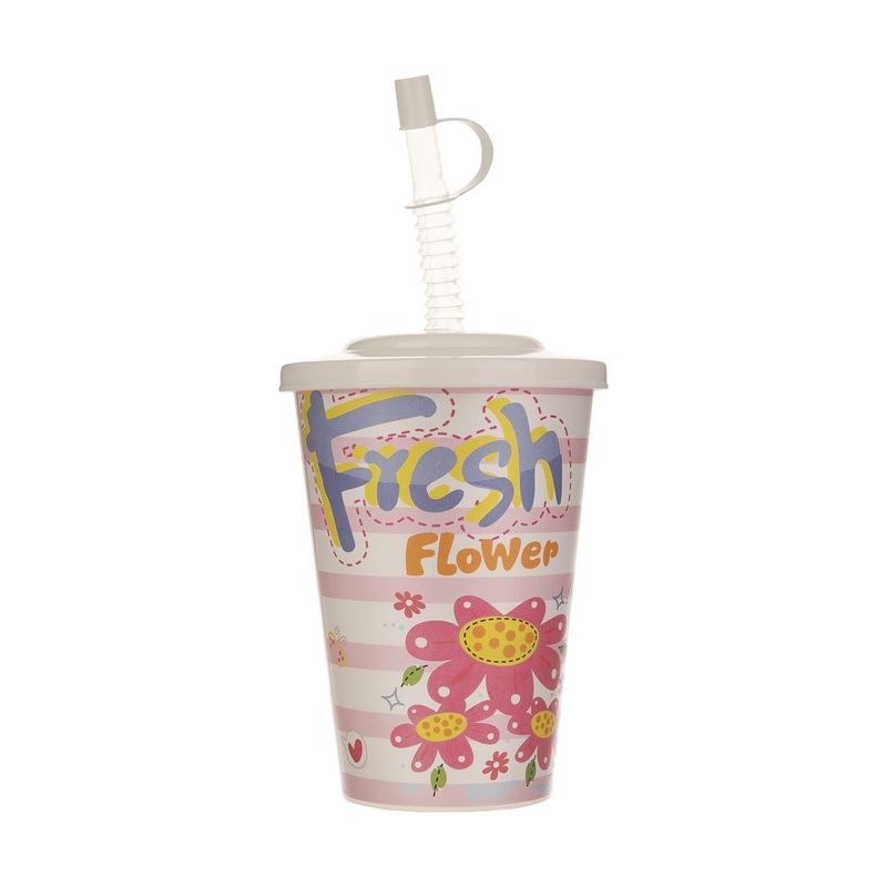 ماگ سفری هوبی لایف مدل fresh flower گنچایش 0.5 لیتر