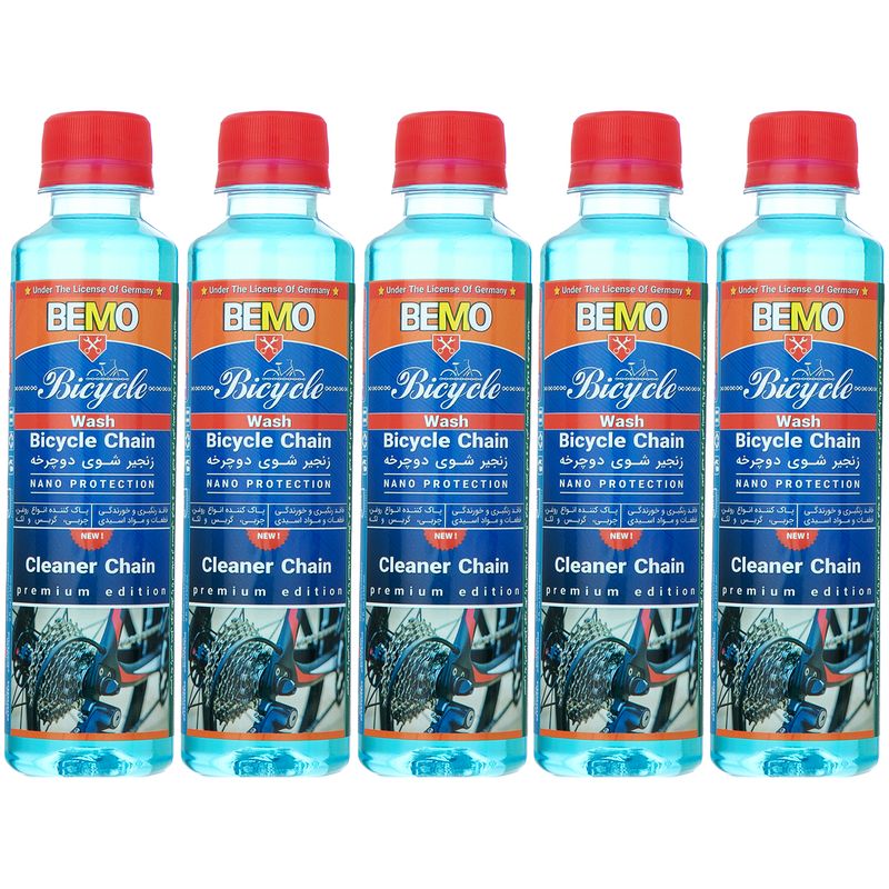 مایع زنجیر شوی دوچرخه بمو مدل b10 حجم 250 میلی لیتر بسته 5 عددی