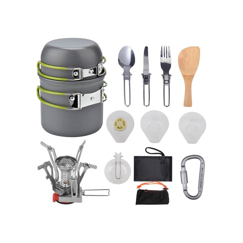 مجموعه ظروف سفری 2 نفره مدل tcs به همراه سر شعله