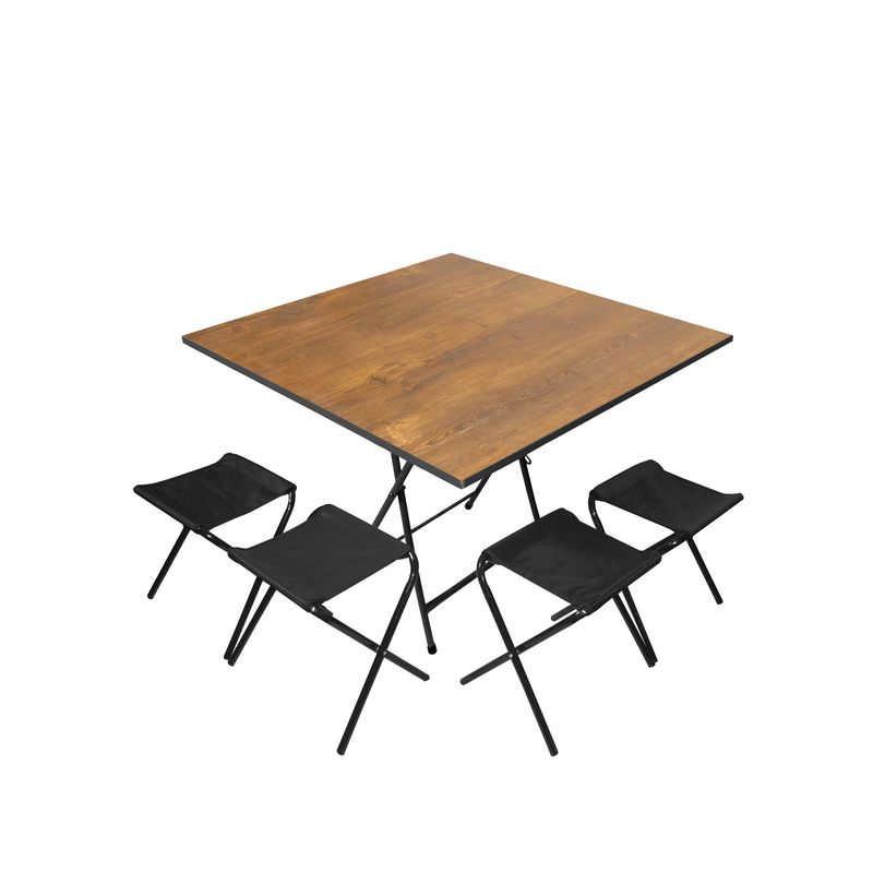 میز و صندلی سفری میزیمو مدل برزنتی کد 8941 مجموعه 5 عددی