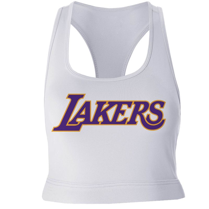 نیم تنه ورزشی دخترانه مدل  lakers کد p001 رنگ سفید