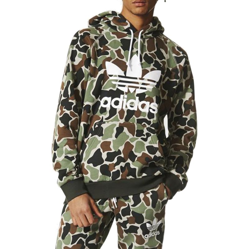 هودی نخی جلو بسته مردانه camouflage trefoil   آدیداس