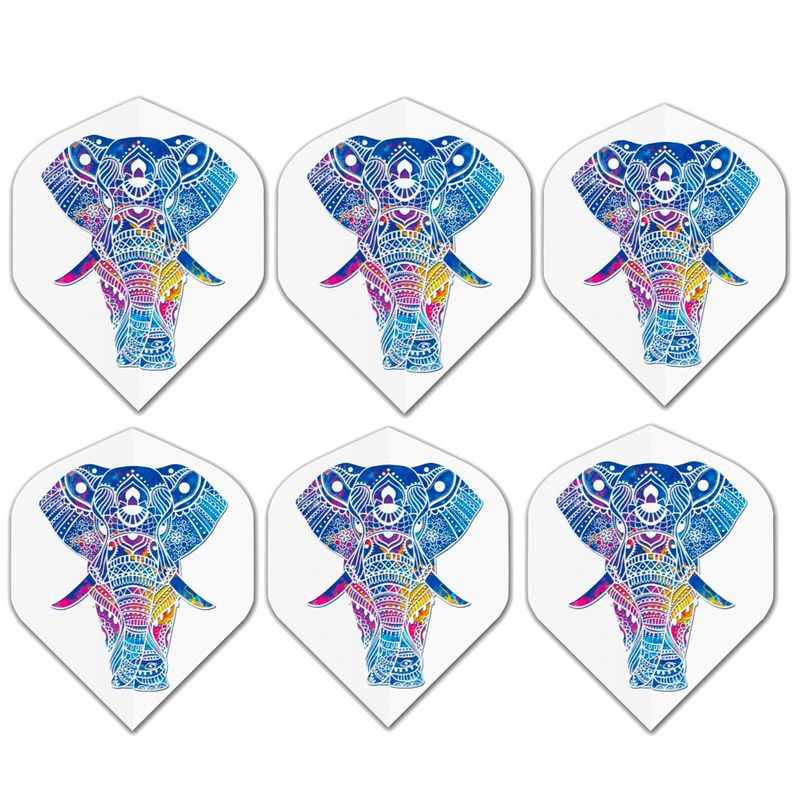 پر یدک دارت مدل designa کد 75mic multicolourelephant بسته 6 عددی