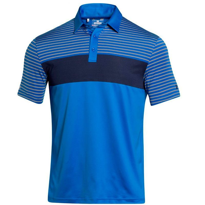 پلو شرت مردانه آندر آرمور مدل coldblack major stripe