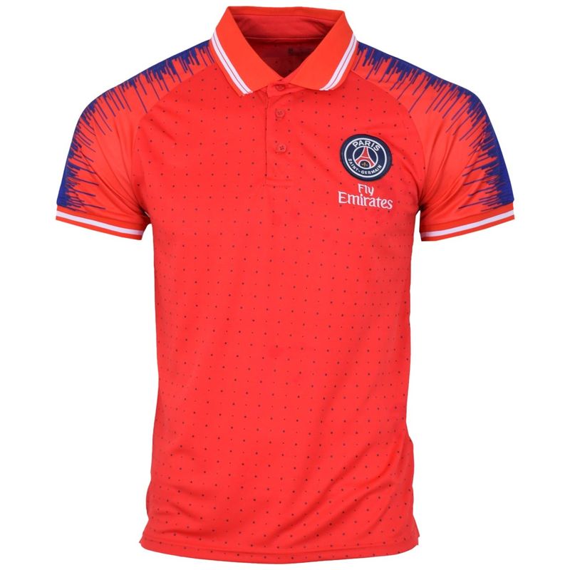 پولو شرت ورزشی مردانه طرح پاریسن ژرمن red18_19