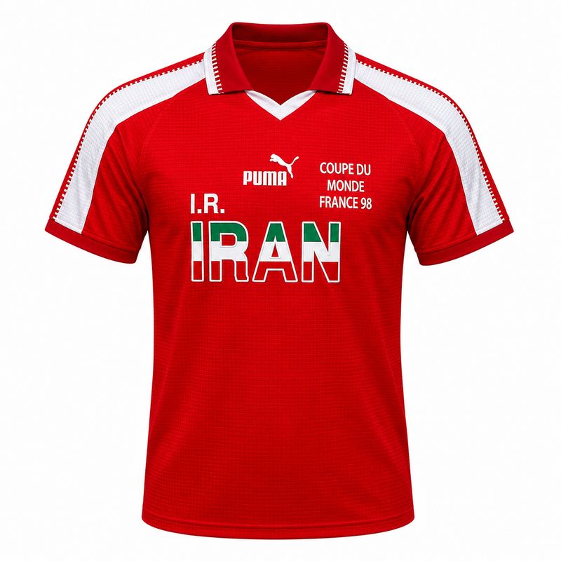 پولوشرت آستین کوتاه ورزشی مردانه مدل کیت دوم ایران جام جهانی کد 1998   02