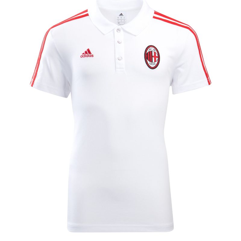 پولوشرت ورزشی نخی مردانه ac milan 3 stripes   آدیداس
