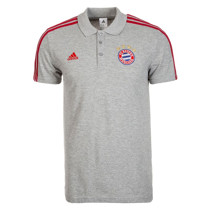 پولوشرت ورزشی نخی مردانه fc bayern 3 stripe   آدیداس