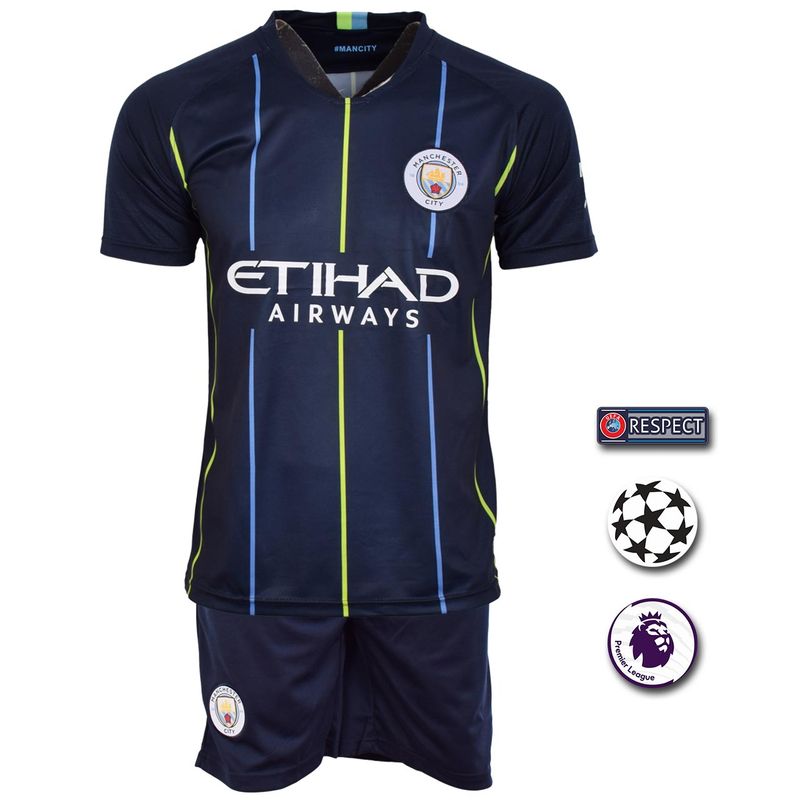 پیراهن و شورت ورزشی مردانه طرح منچسترسیتی مدل away18_19 به همراه تگ