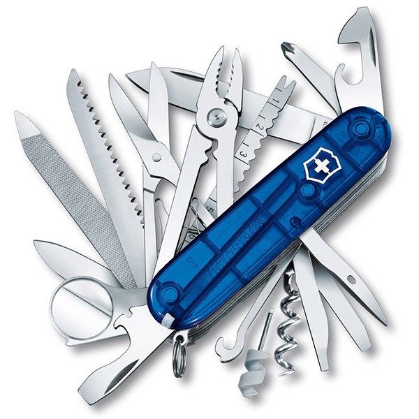 چاقوی ویکتورینوکس مدل swiss champ blue trans کد 16795t2