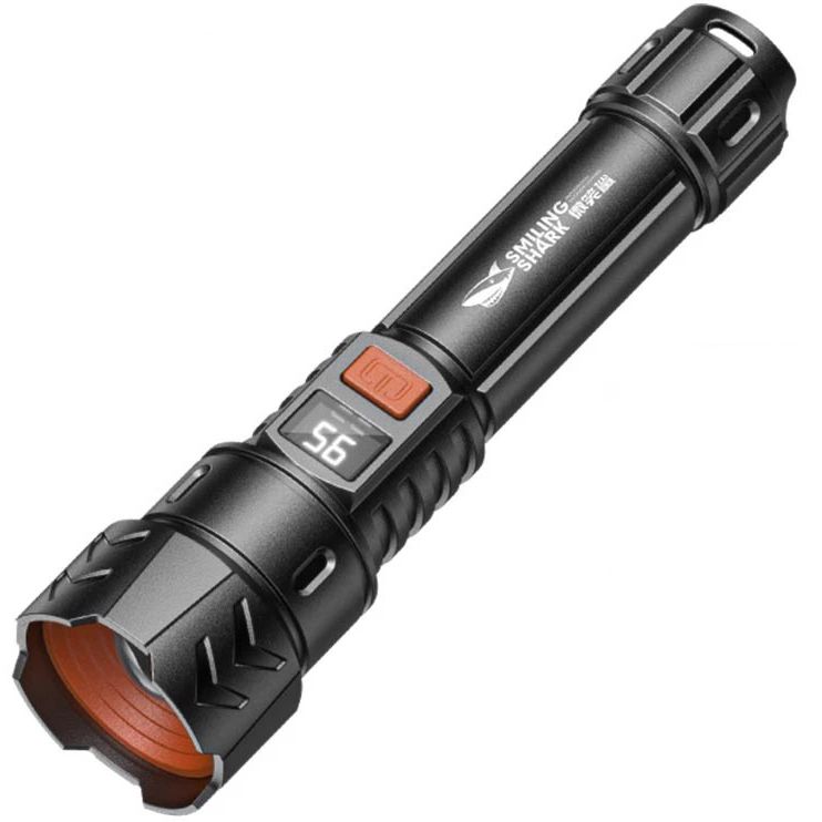 چراغ قوه دستی اسمایلینگ شارک مدل 5 حالته شارژی sd 5239a با نور مهتابی
