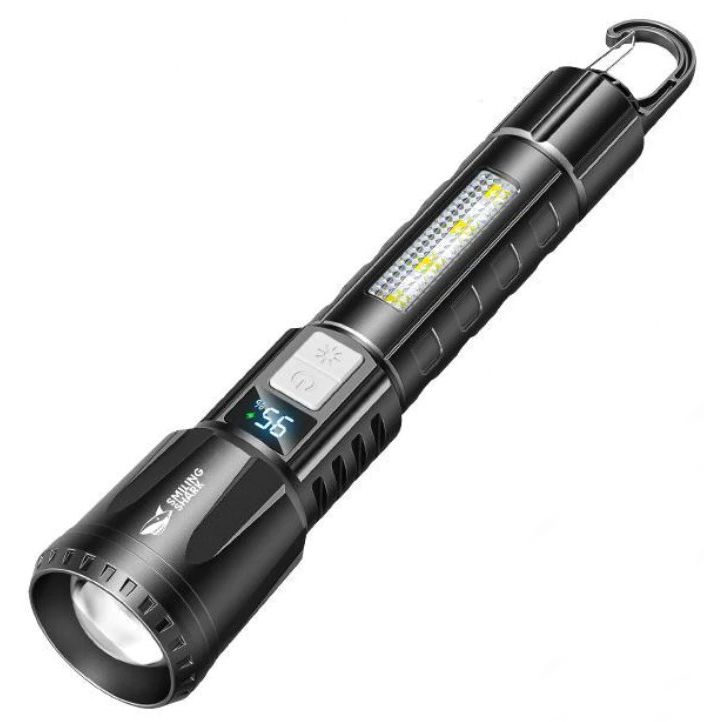 چراغ قوه دستی اسمایلینگ شارک مدل شارژی sd 5385a با نور چندرنگ
