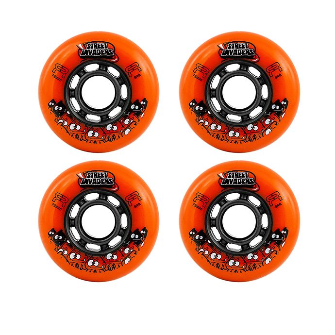چرخ اسکیت اف آر اسکیت مدل street invaders 76mm بسته 4 عددی