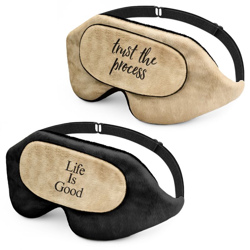 چشم بند خواب کاوا ماسک مدل life is good c128 مجموعه 2 عددی