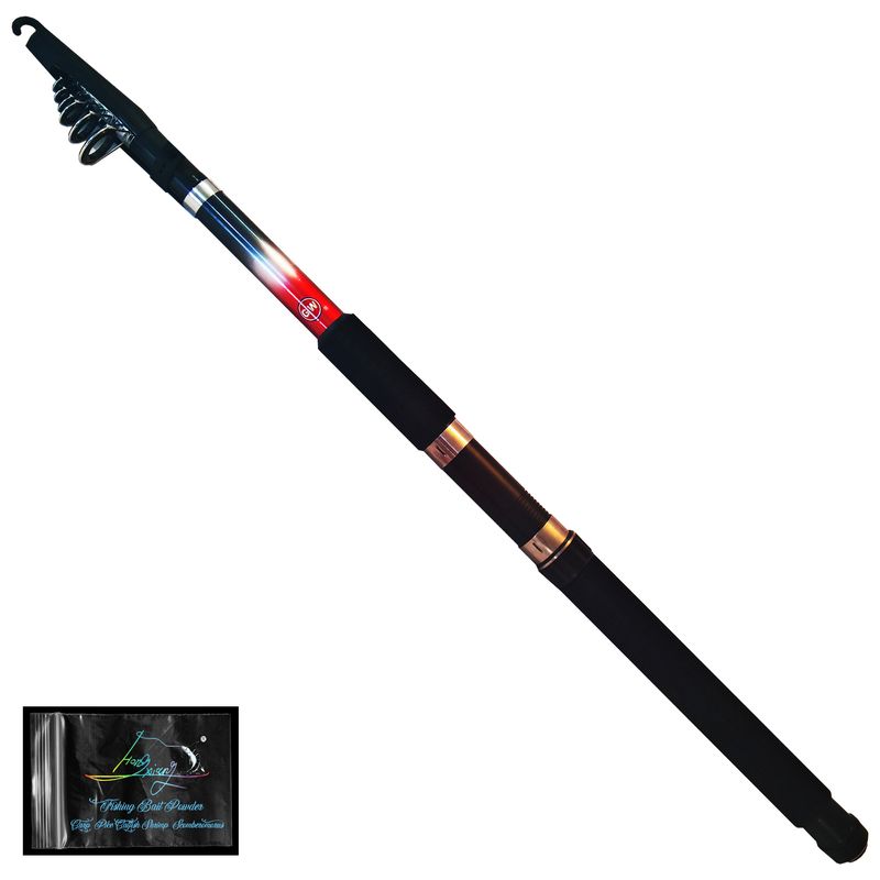 چوب ماهیگیری گوانگ وی مدل gw3608dx 3.80 به همراه طعمه ماهیگیری